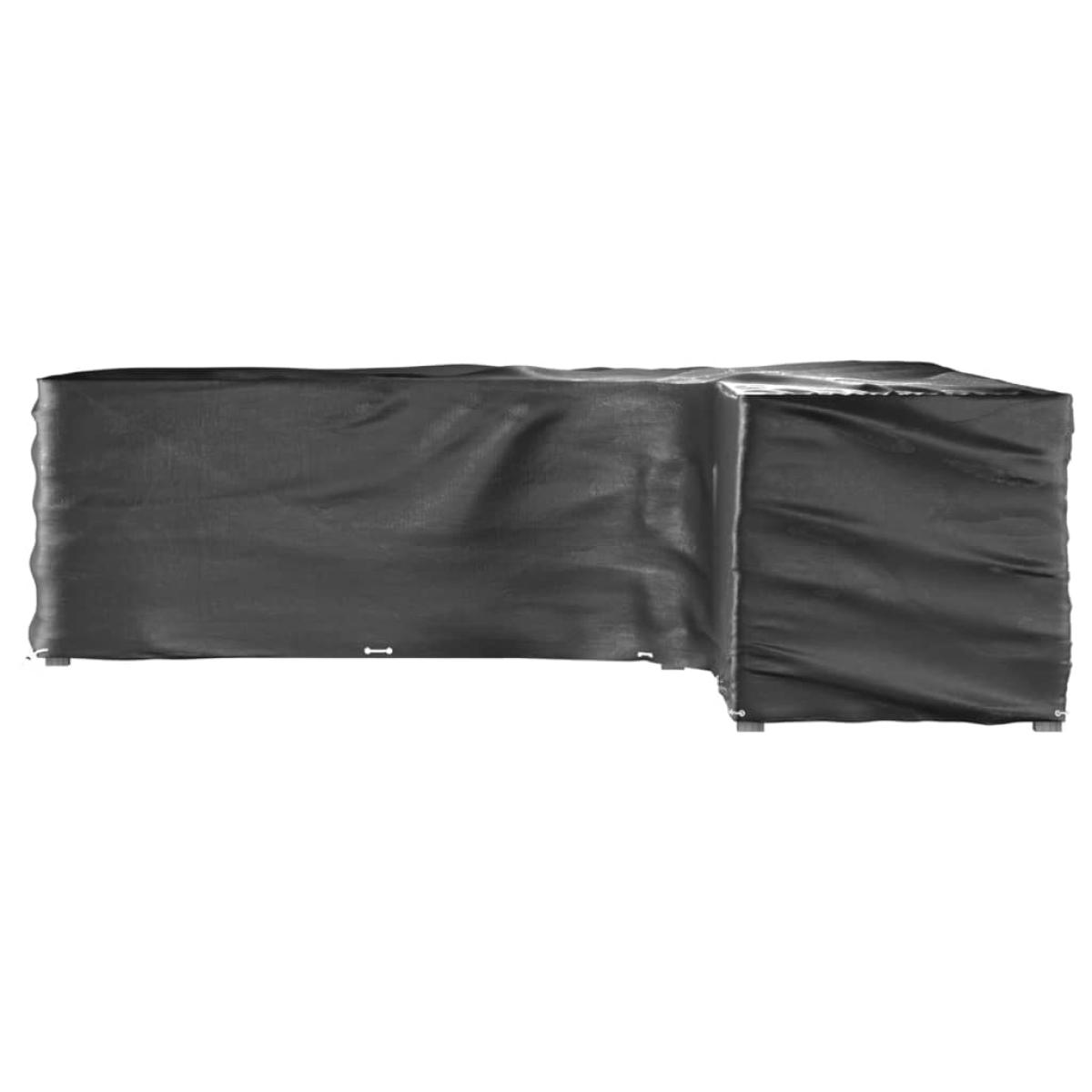 Funda para muebles de jardín forma de L 20 ojales 300x300x90 cm