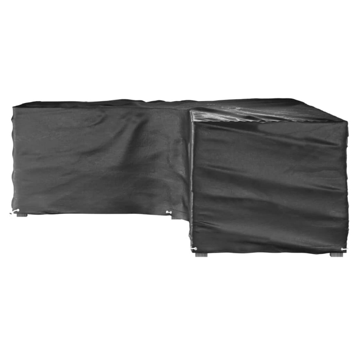 Funda para muebles de jardín forma de L 16 ojales 210x260x80 cm