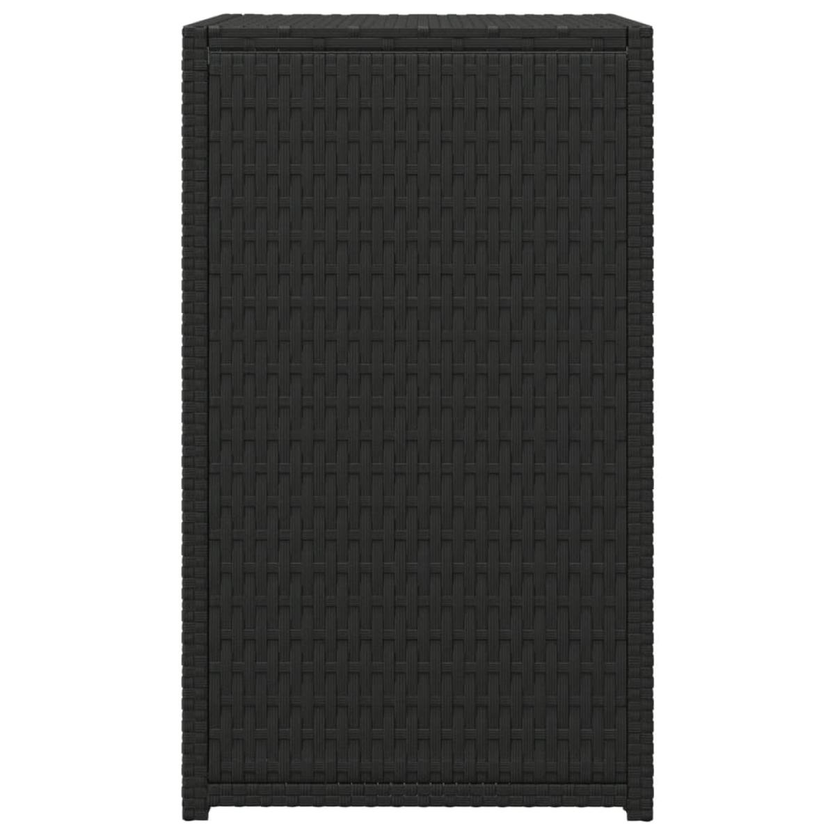 Mesa en forma de C ratán sintético negro 40x35x60 cm