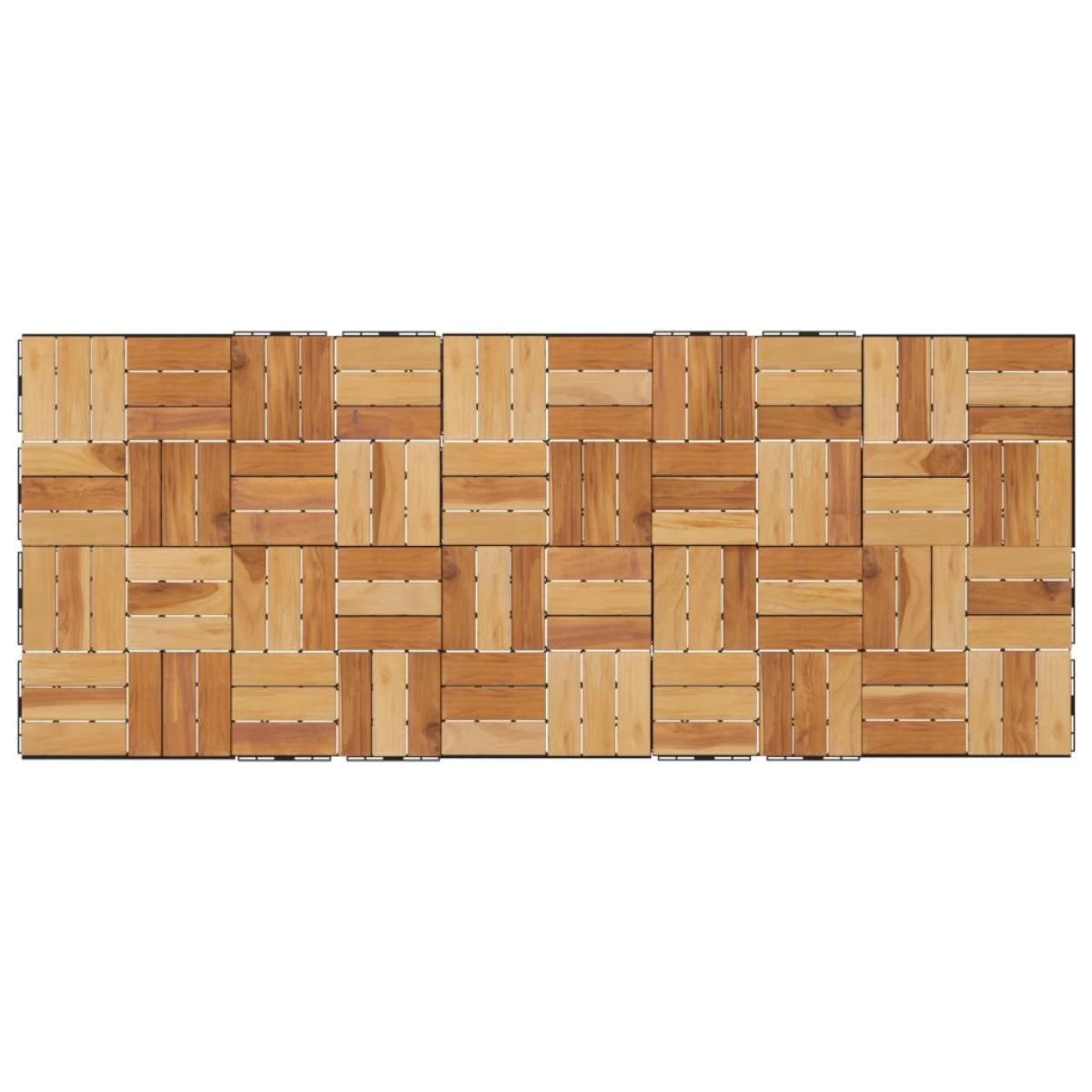 Baldosas de terraza 10 uds madera maciza teca 30x30 cm