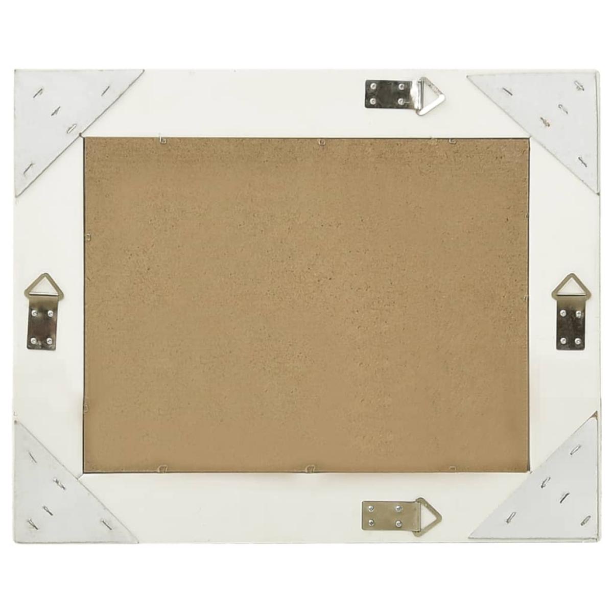 Espejo de pared estilo barroco blanco 50x40 cm