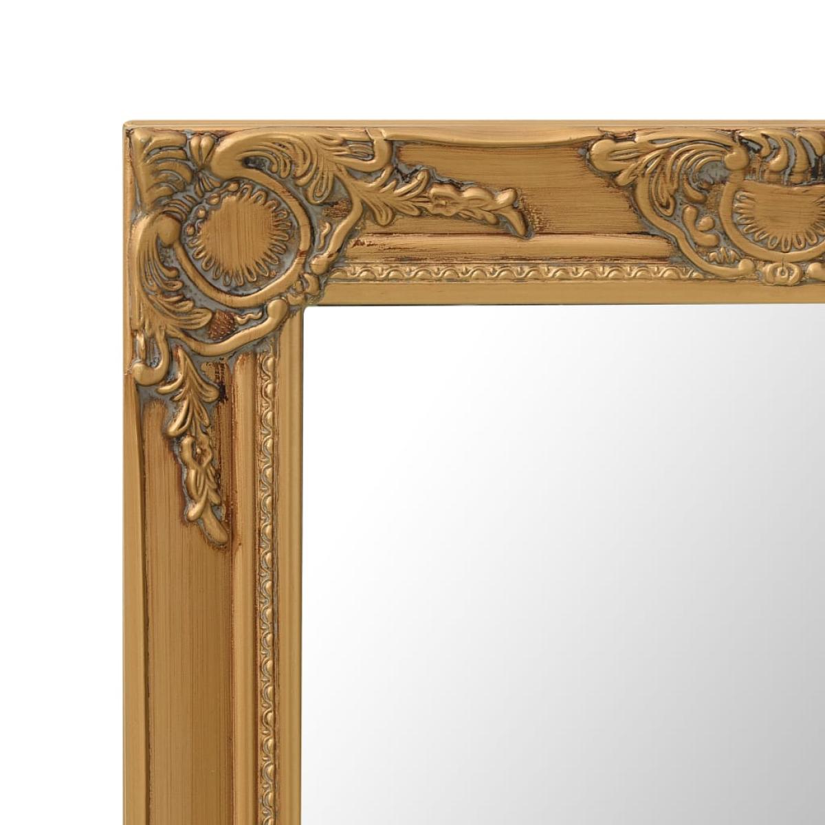 Espejo de pared estilo barroco dorado 50x80 cm