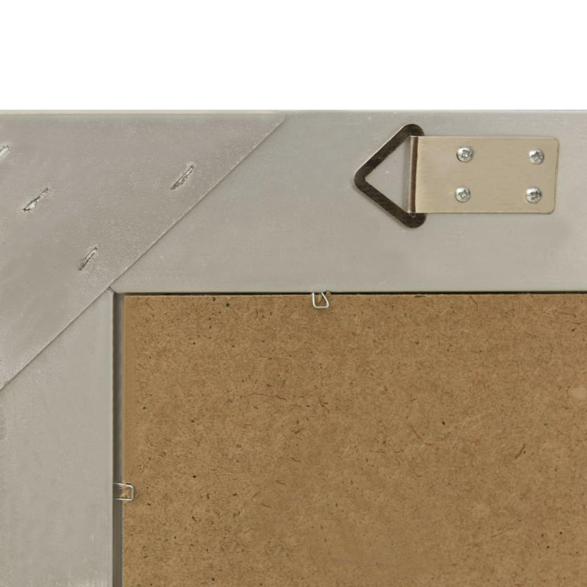 Espejo de pared estilo barroco plateado 50x80 cm