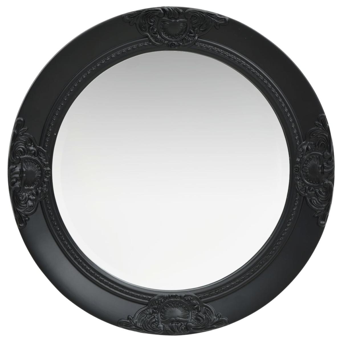 Espejo de pared estilo barroco negro 50 cm