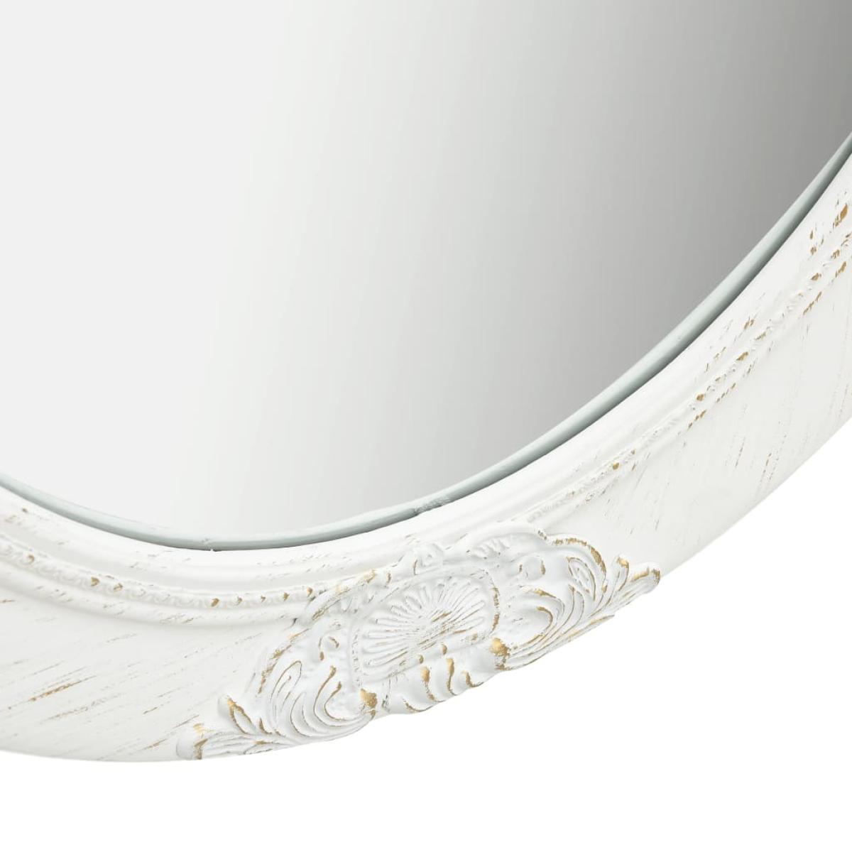 Espejo de pared estilo barroco blanco 50x60 cm