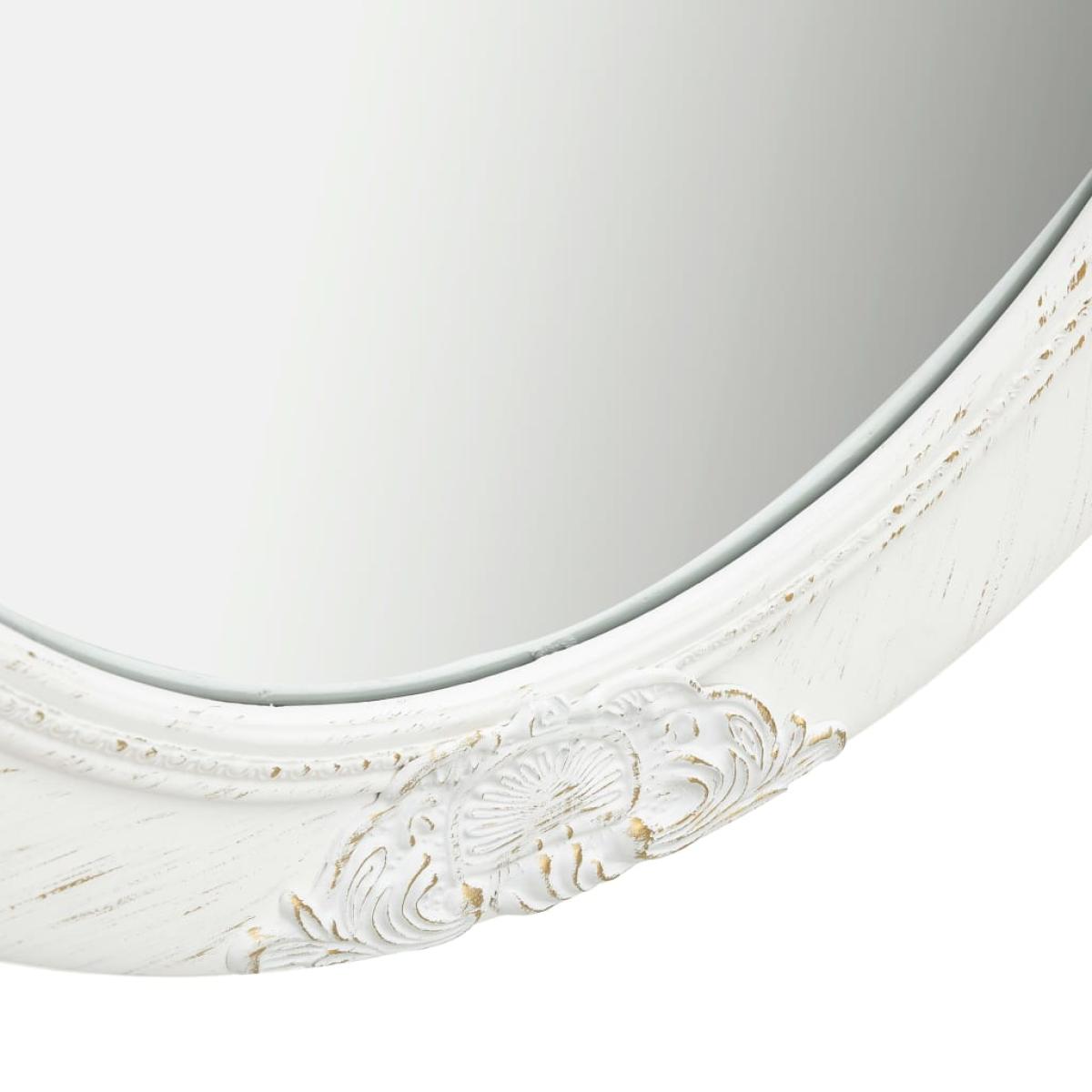 Espejo de pared estilo barroco blanco 50x70 cm