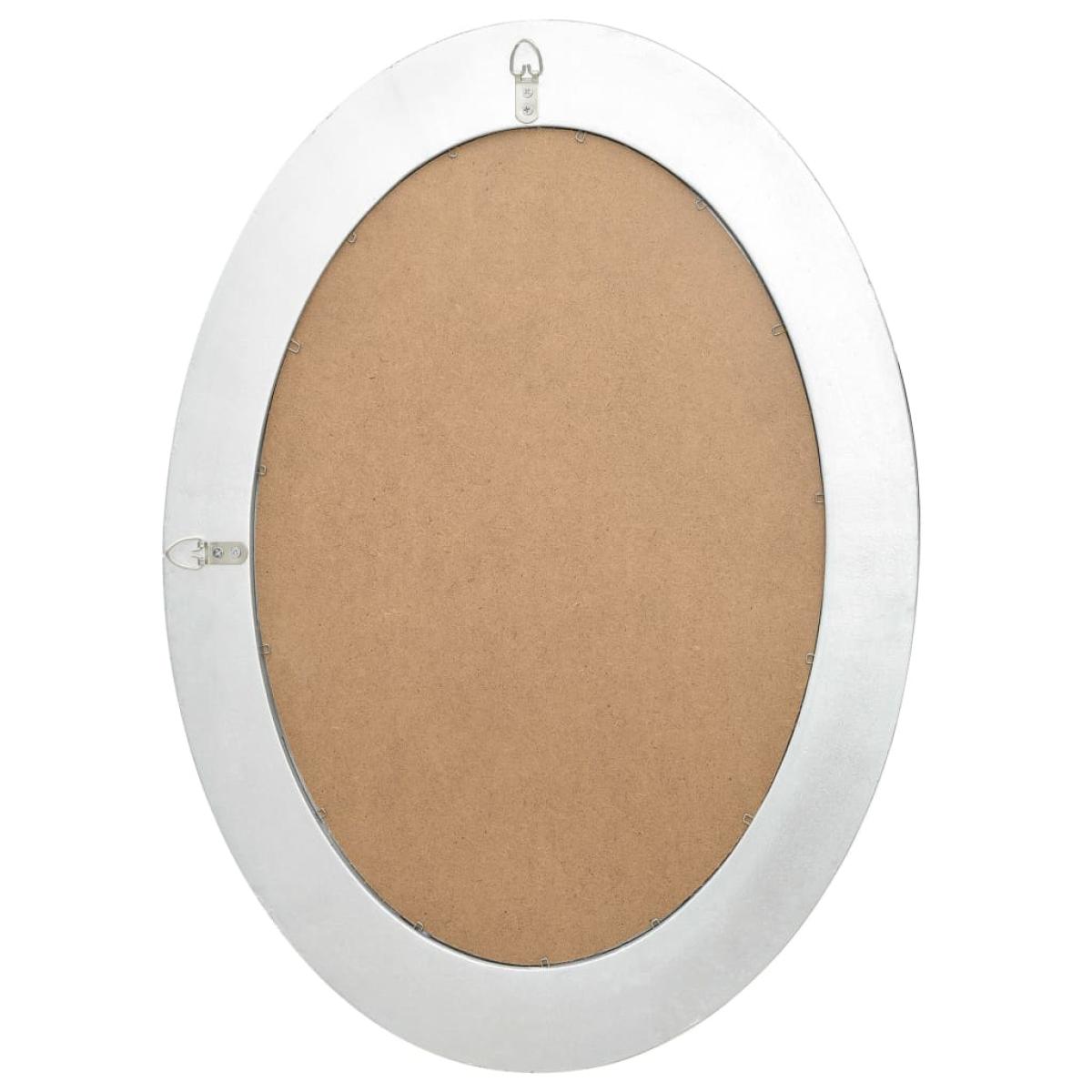 Espejo de pared estilo barroco plateado 50x70 cm