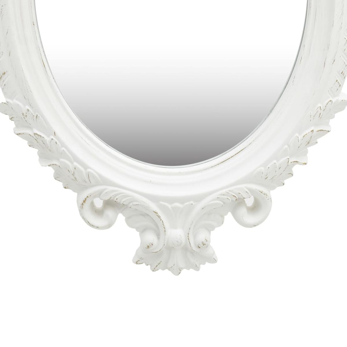 Espejo de pared estilo castillo blanco 56x76 cm