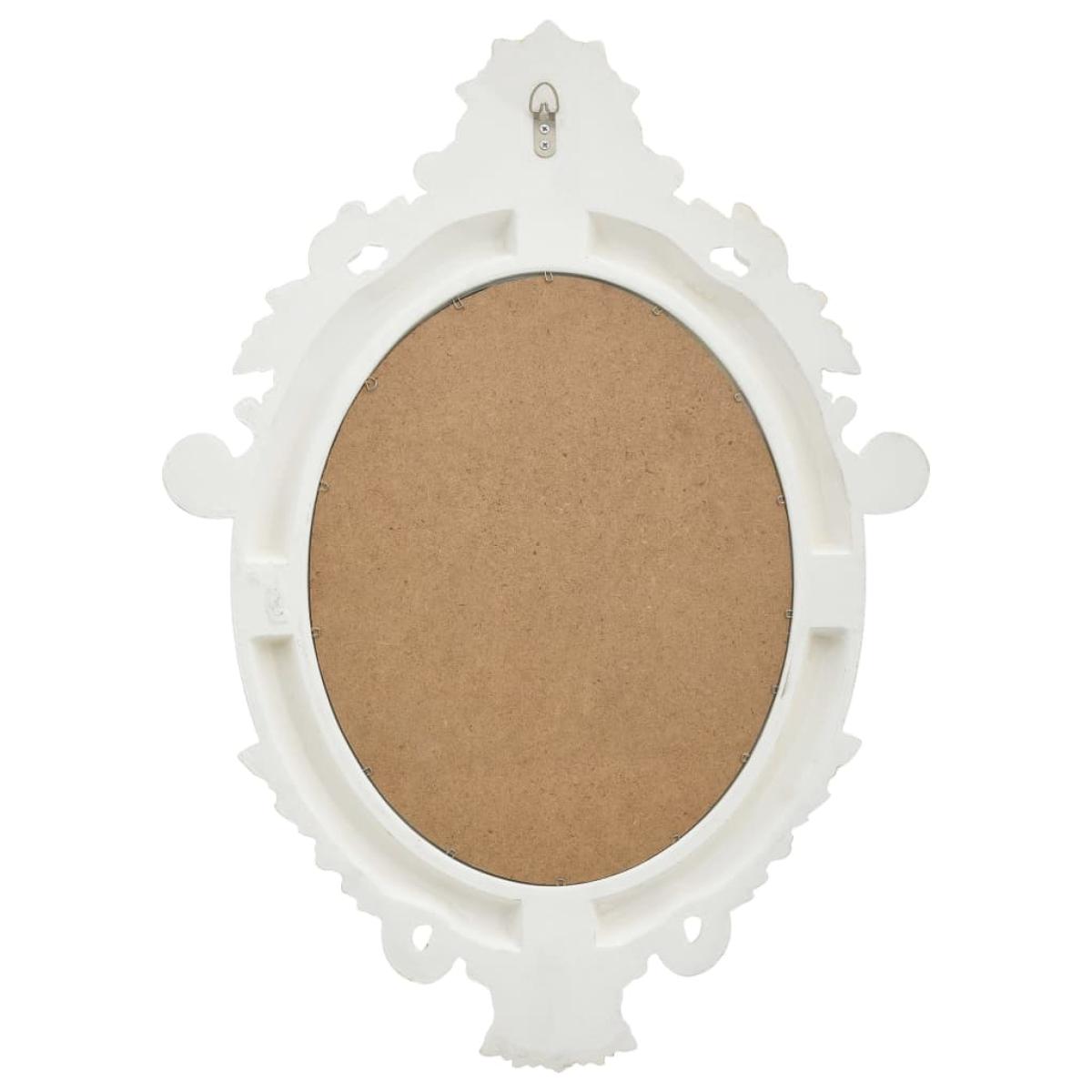 Espejo de pared estilo castillo blanco 56x76 cm