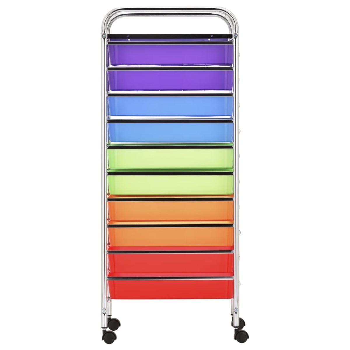 Carrito de almacenaje portátil  XXL 15 cajones plástico multicolor
