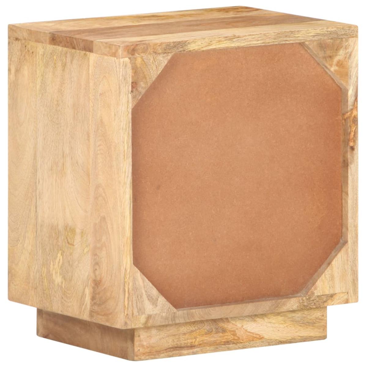 Mesita de noche de madera maciza de mango 40x30x45 cm