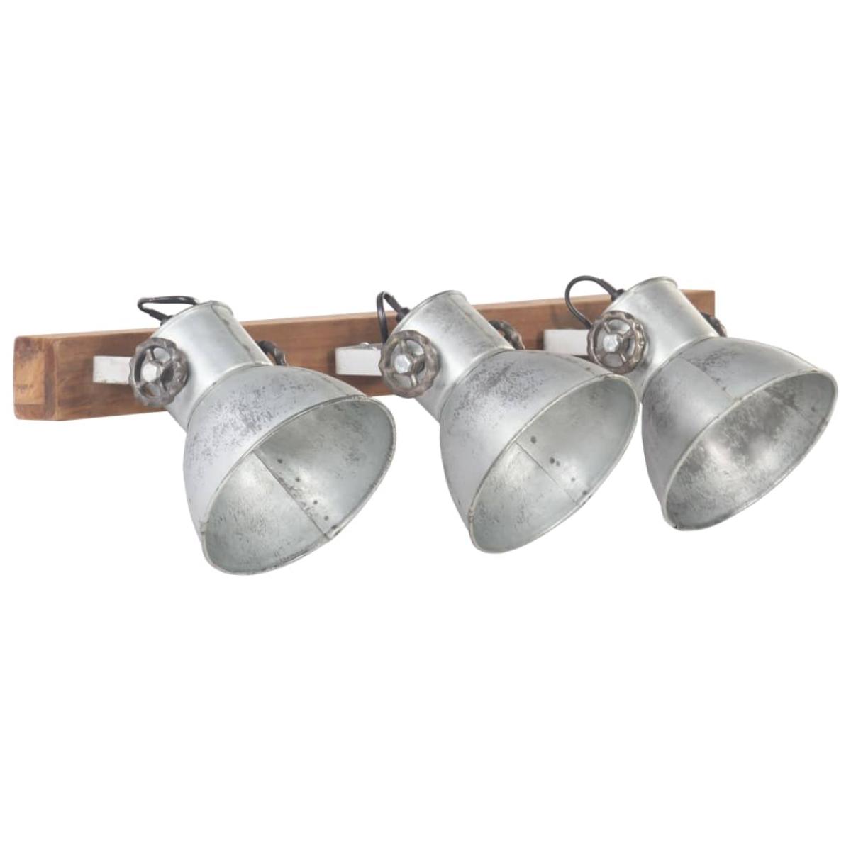 Lámpara de pared industrial plateado 65x25 cm E27