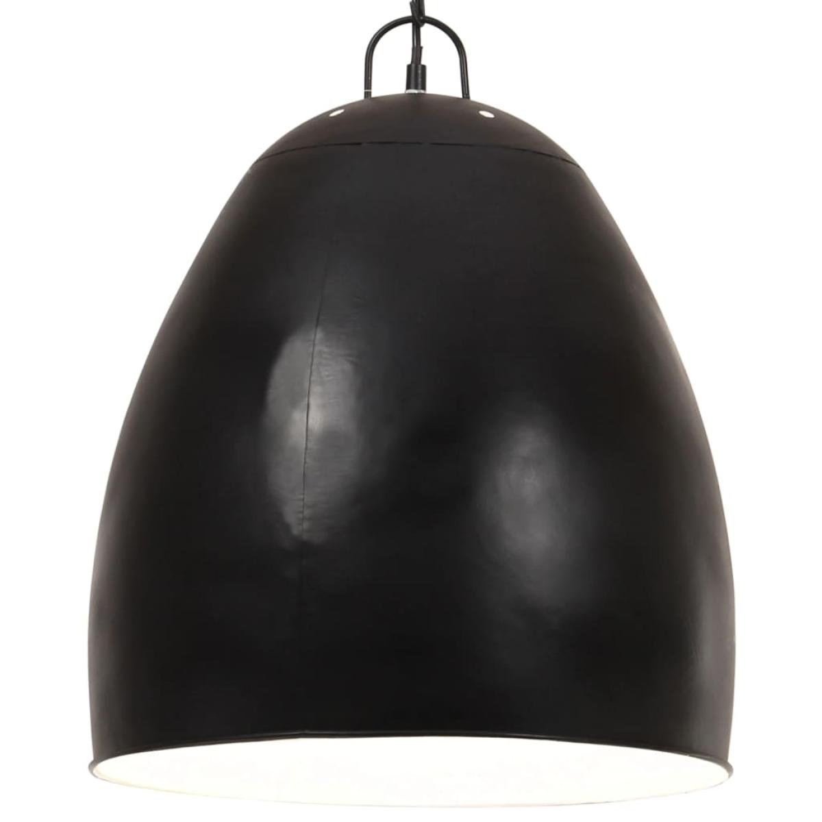 Lámpara colgante industrial redonda negra 25 W 42 cm E27