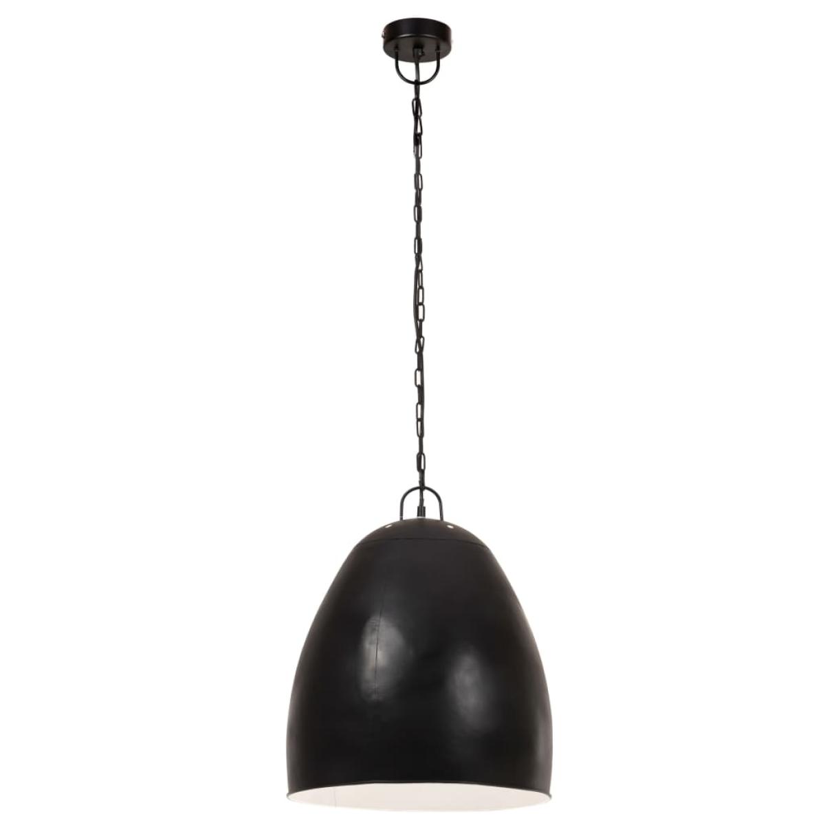 Lámpara colgante industrial redonda negra 25 W 42 cm E27