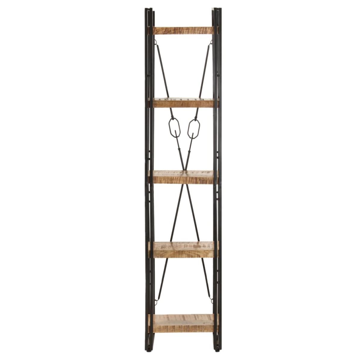 Estantería de 5 niveles madera maciza mango 40x30x180 cm