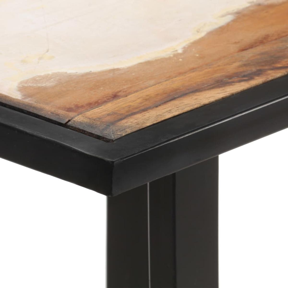 Mesa de comedor de madera maciza reciclada 120 cm