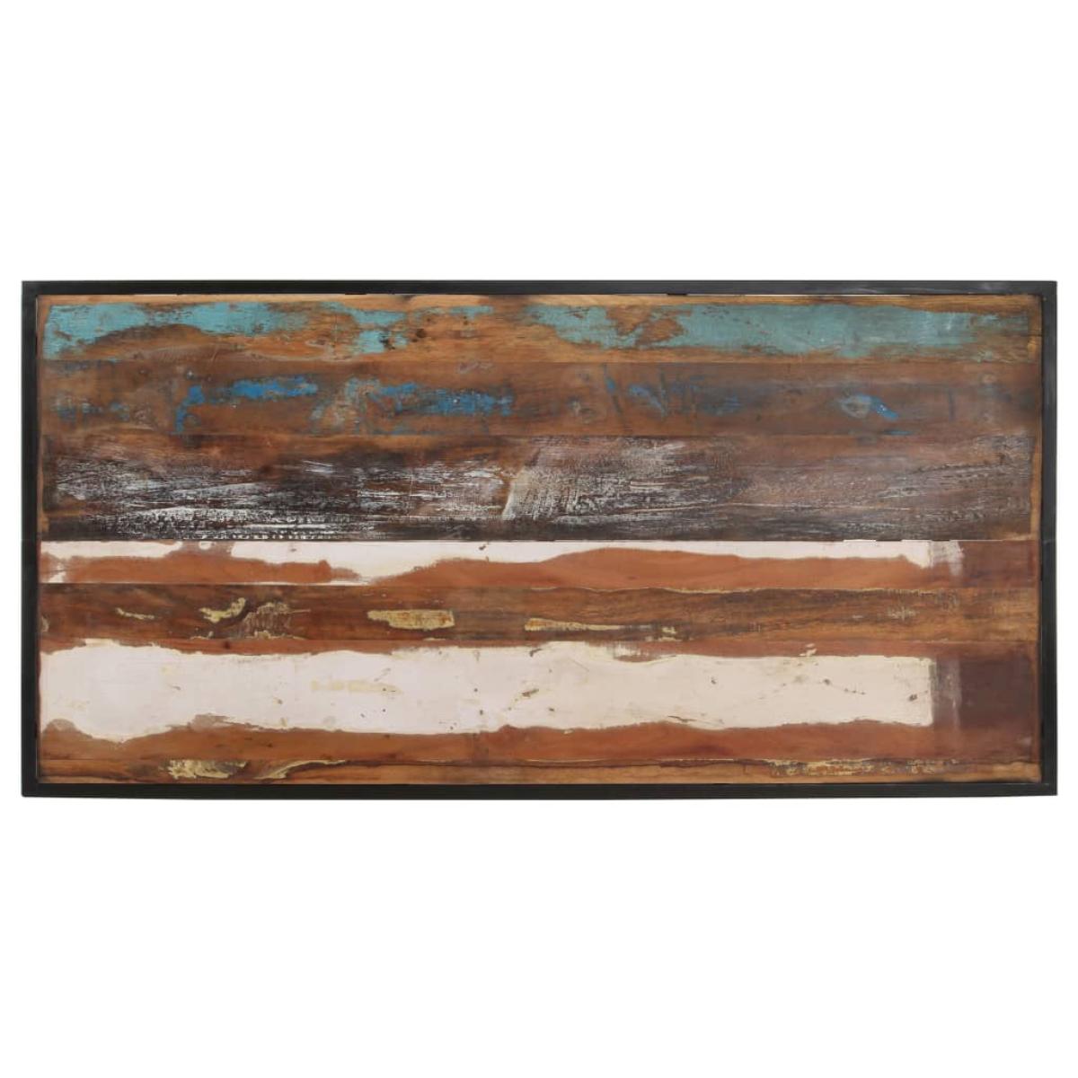 Mesa de comedor de madera maciza reciclada 140 cm
