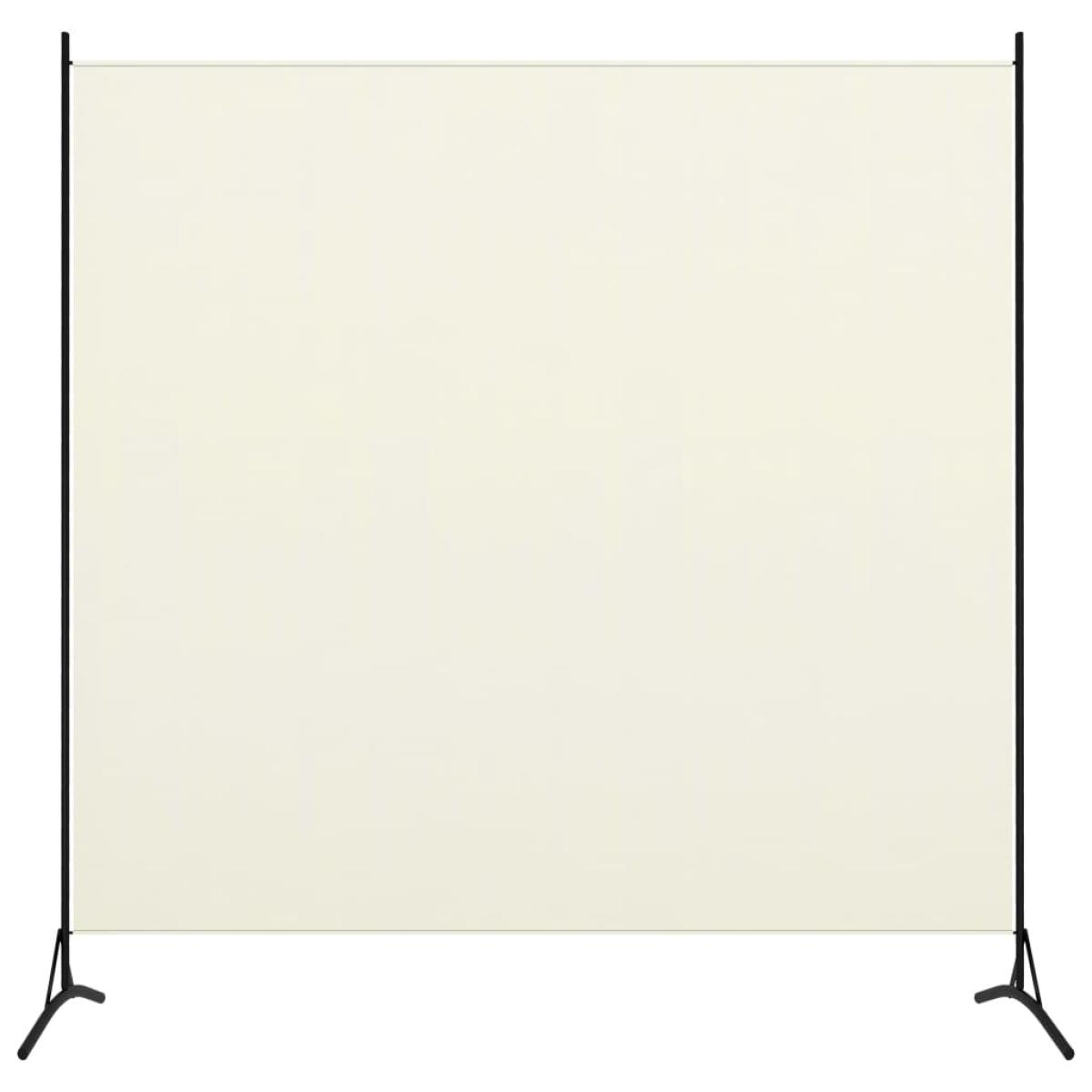 Biombo divisor de 1 panel blanco crema175x180 cm