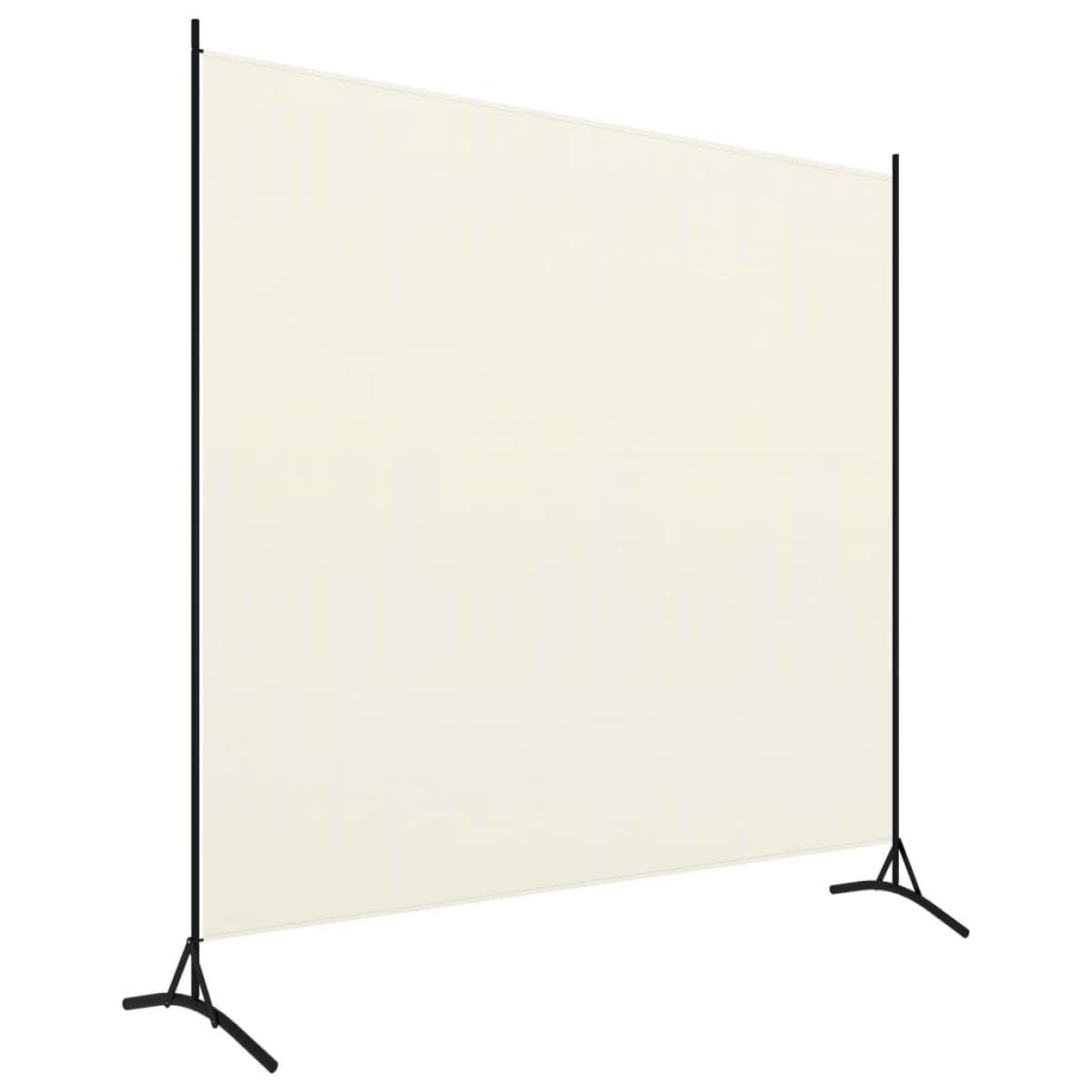 Biombo divisor de 1 panel blanco crema175x180 cm