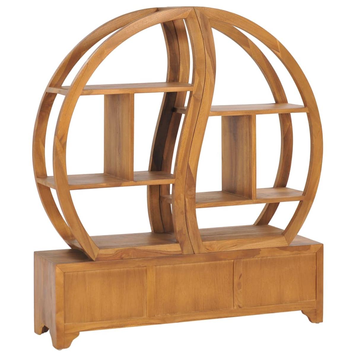 Armario con estante Yin Yang madera maciza teca 100x26x112 cm