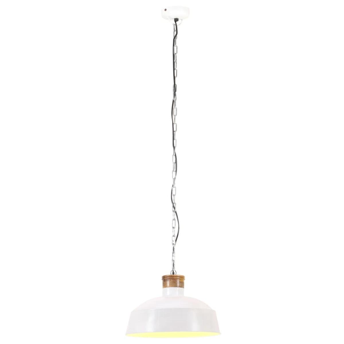 Lámpara colgante industrial 42 cm blanca E27