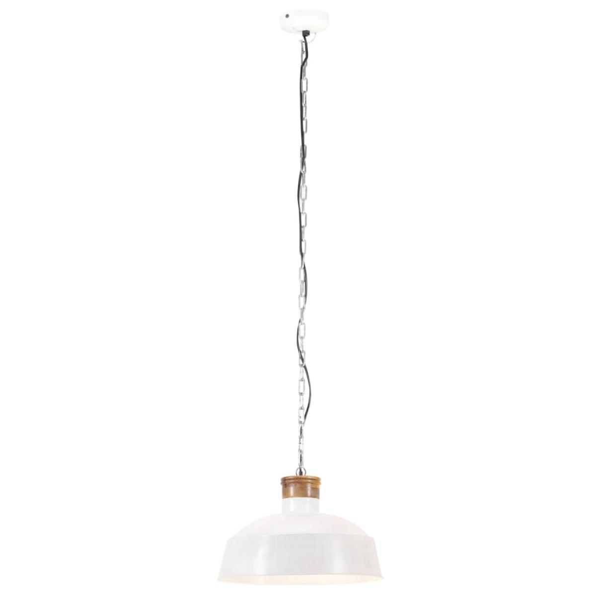 Lámpara colgante industrial 42 cm blanca E27