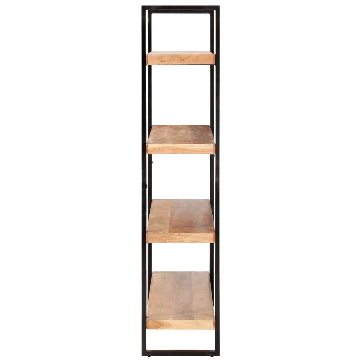 Estantería de 4 niveles madera maciza de acacia 160x40x180 cm