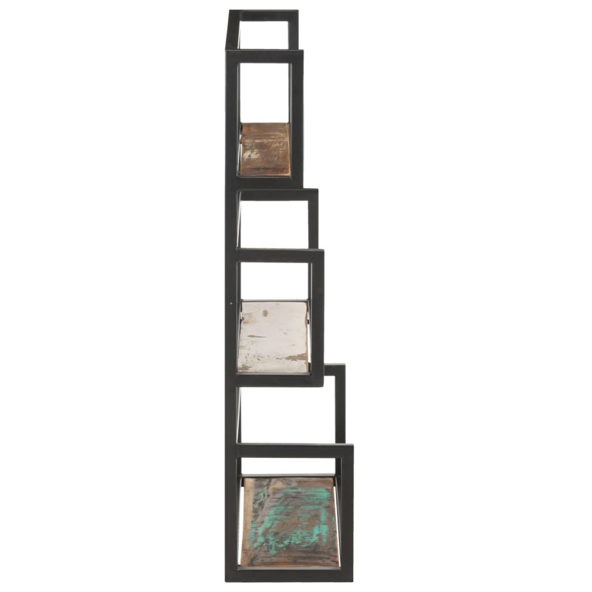 Estantería de pared de madera maciza reciclada 60x20x85 cm
