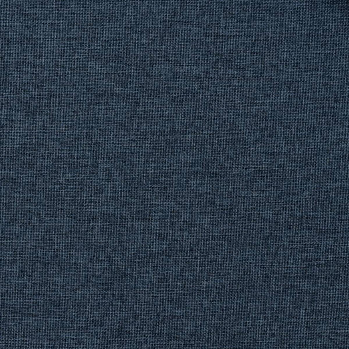 Cortina opaca con ganchos look de lino azul 290x245 cm