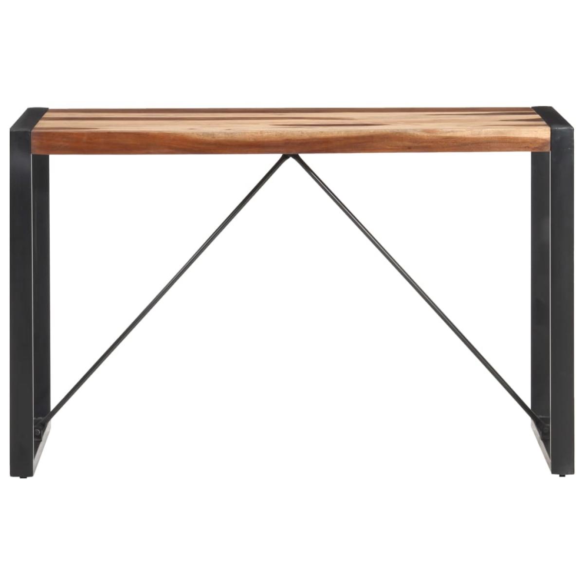 Mesa de comedor madera maciza acabado de Sheesham 120x60x75 cm