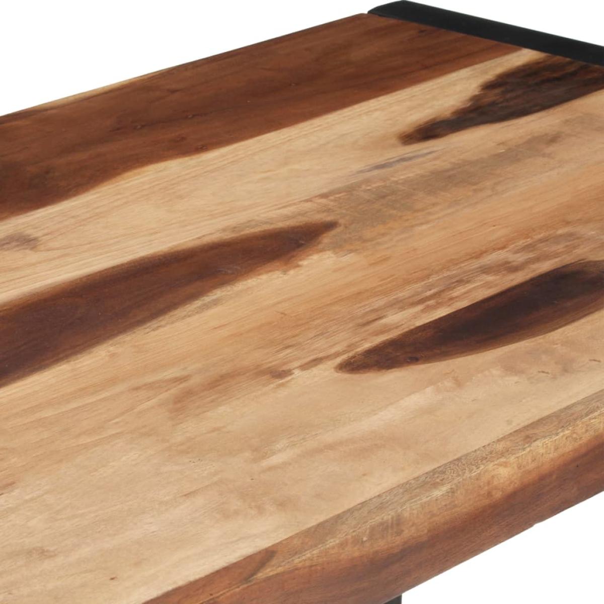 Mesa de comedor madera maciza acabado de Sheesham 120x60x75 cm