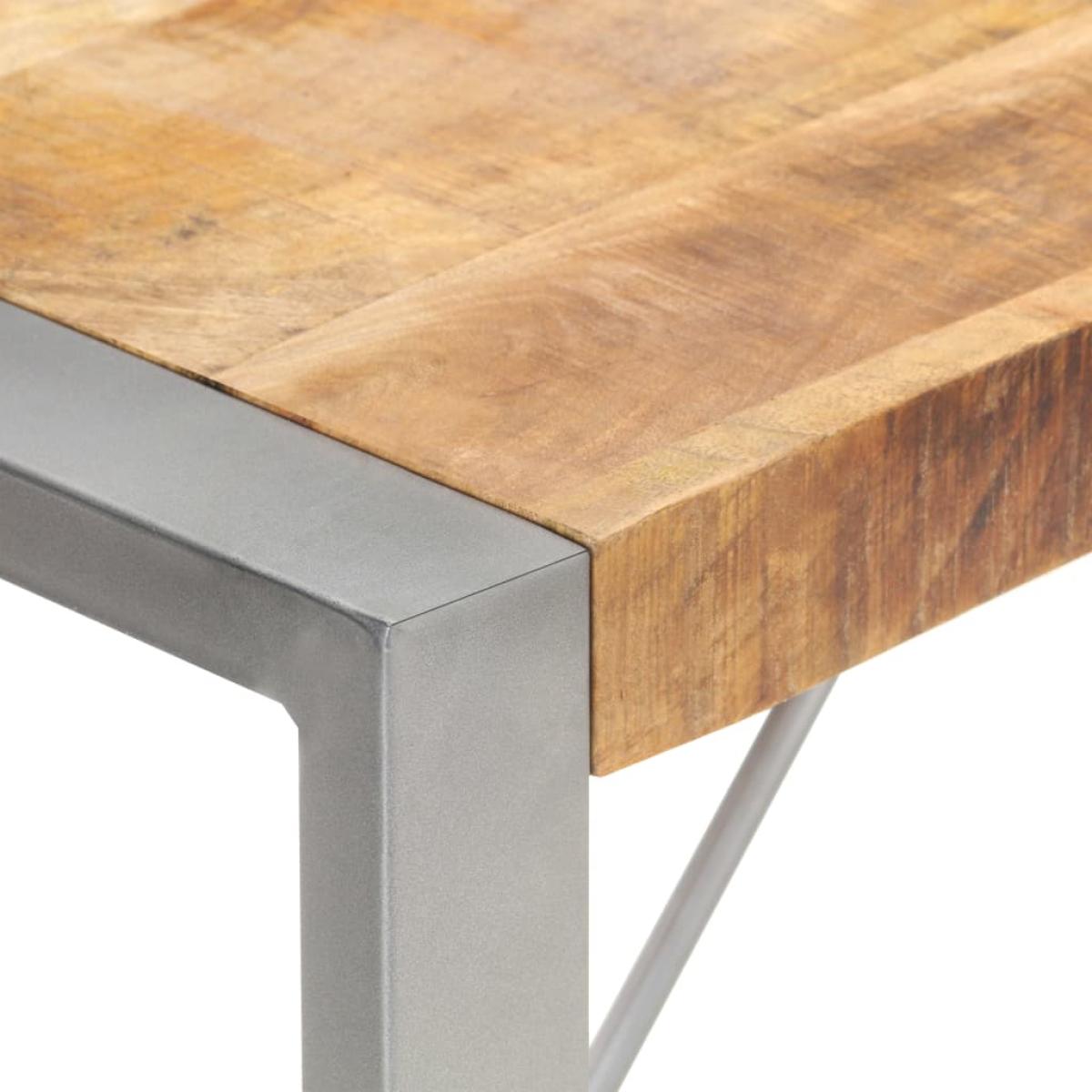 Mesa de comedor madera maciza de mango rugoso 180x90x75 cm