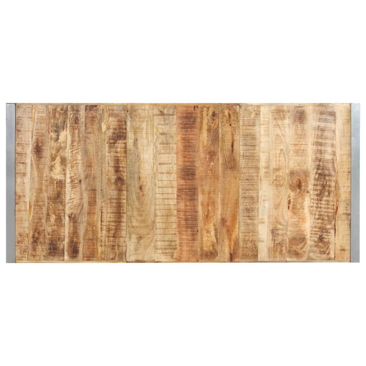 Mesa de comedor madera maciza de mango rugosa 220x100x75 cm