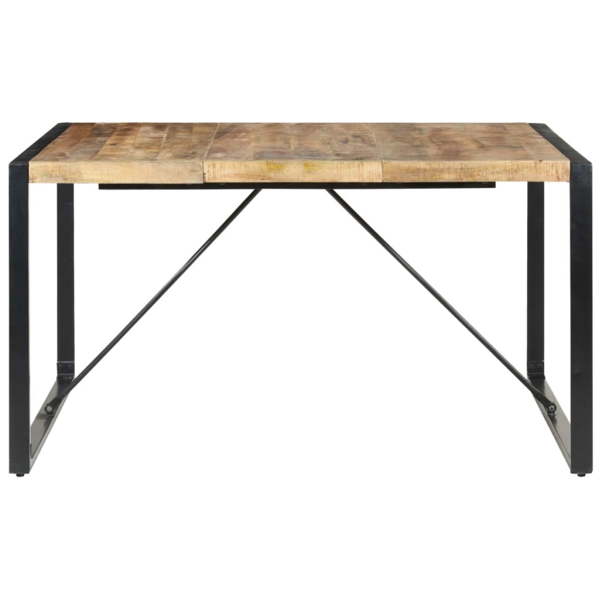 Mesa de comedor madera de mango rugosa 140x140x75 cm