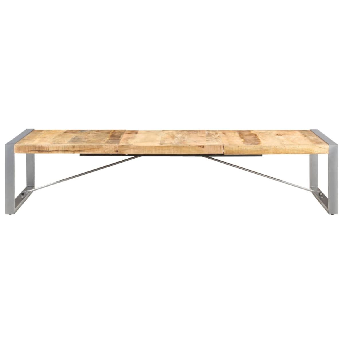 Mesa de centro de madera de mango rugosa 180x90x40 cm