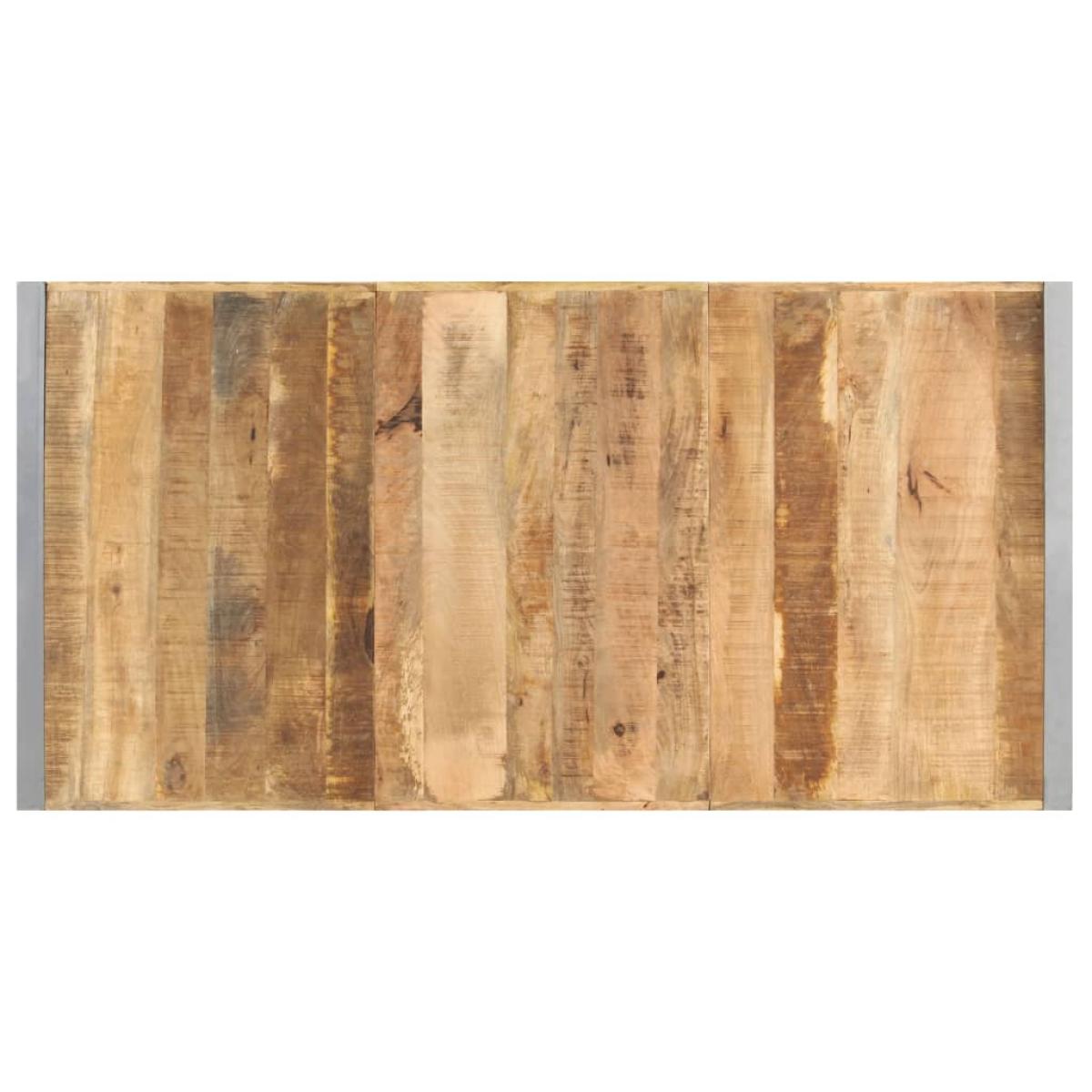 Mesa de centro de madera de mango rugosa 180x90x40 cm