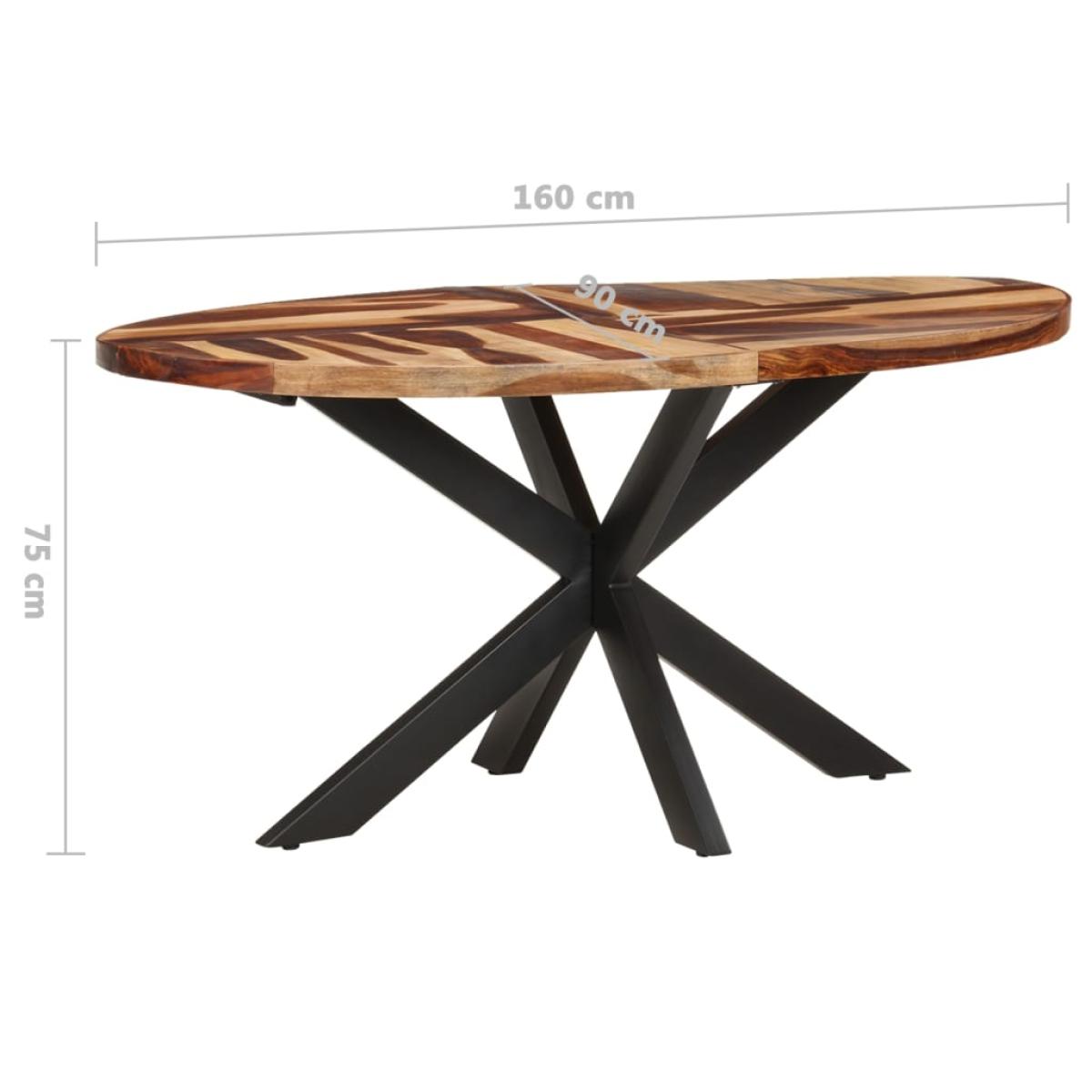 Mesa de comedor madera acacia con acabado sheesham 160x90x75 cm