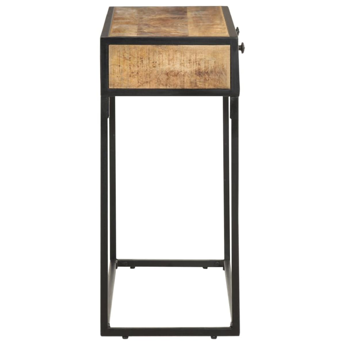 Mesa consola de madera maciza de mango 100x35x75 cm