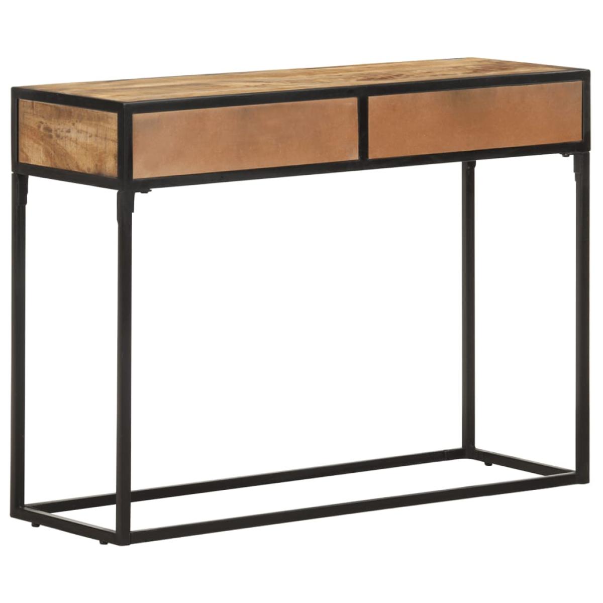Mesa consola de madera maciza de mango 100x35x75 cm