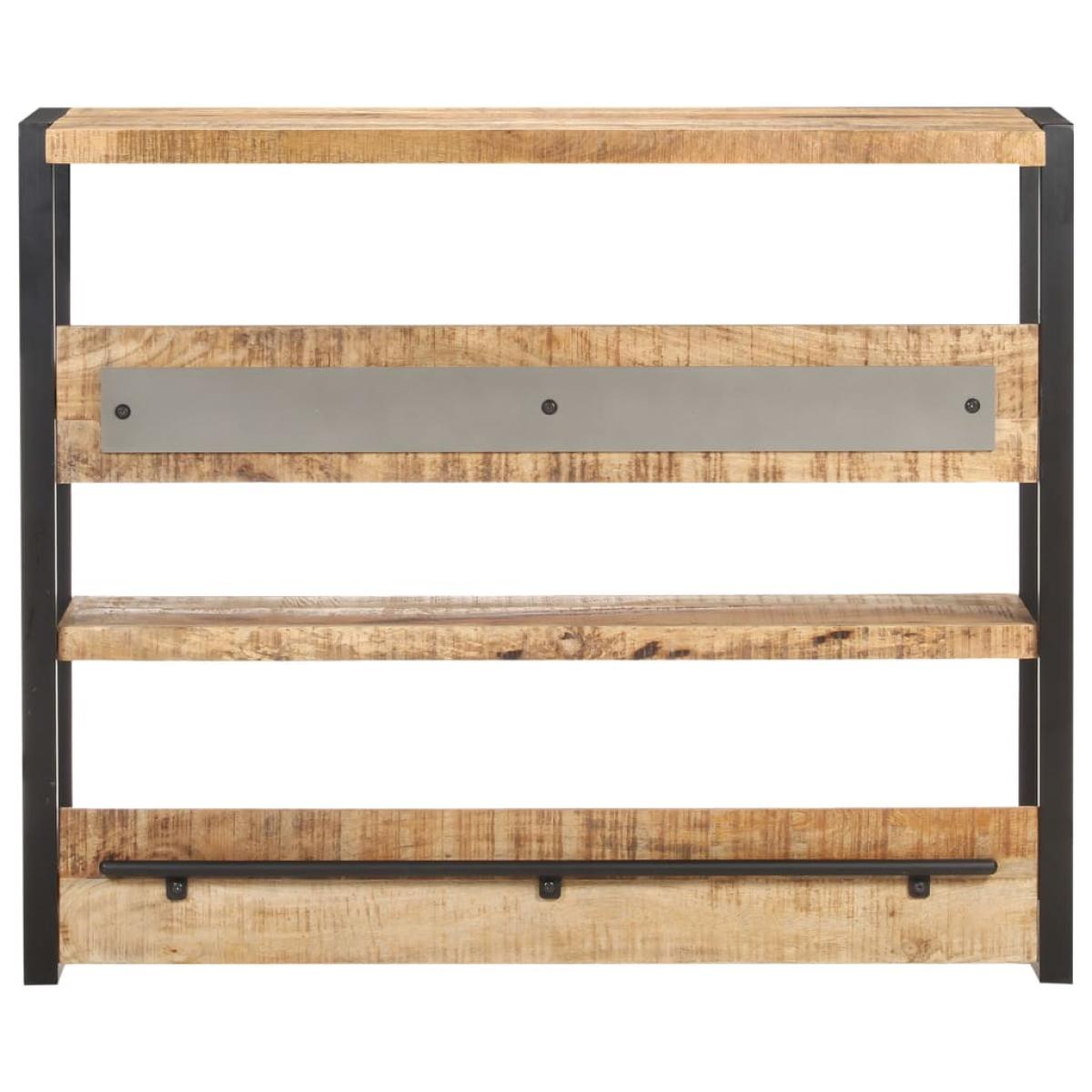 Mesa de bar madera maciza de mango rugosa 120x40x101 cm