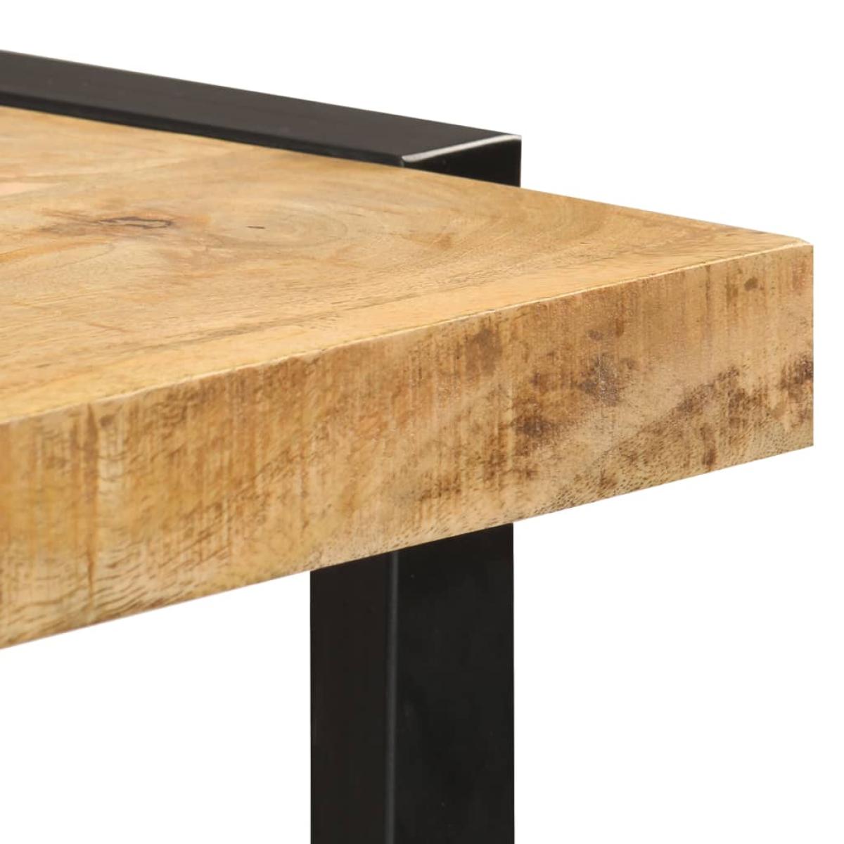 Mesa de bar madera maciza de mango rugosa 120x40x101 cm