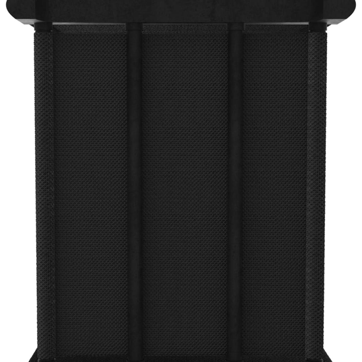 Estantería de 4 cubos con cajas de tela negra 69x30x72,5 cm