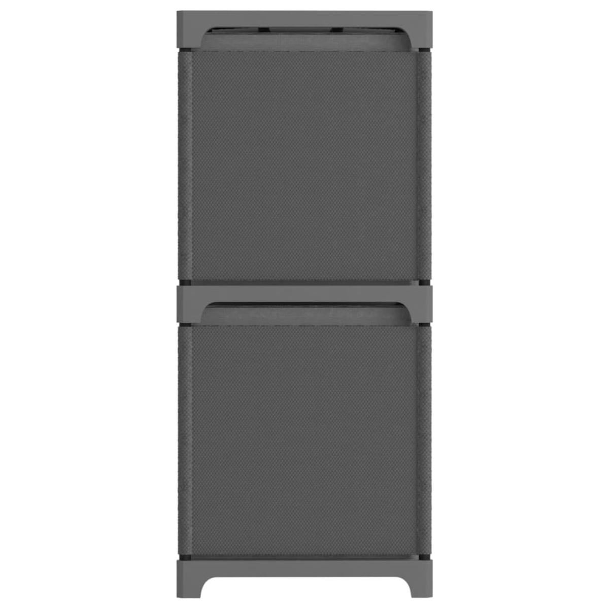 Estantería de 6 cubos con cajas tela gris 103x30x72,5 cm