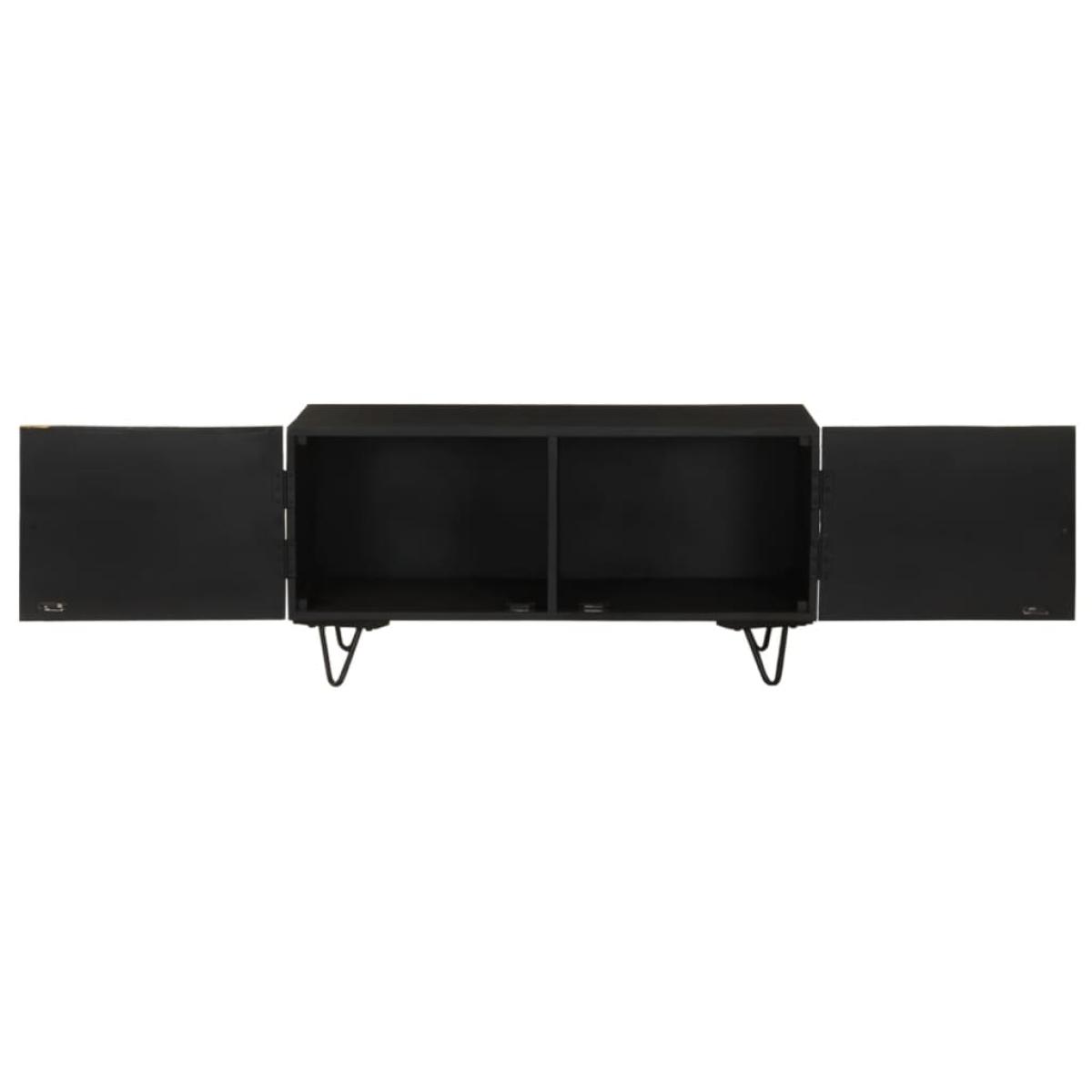 Mesa de centro madera de mango maciza 90x50x45 cm