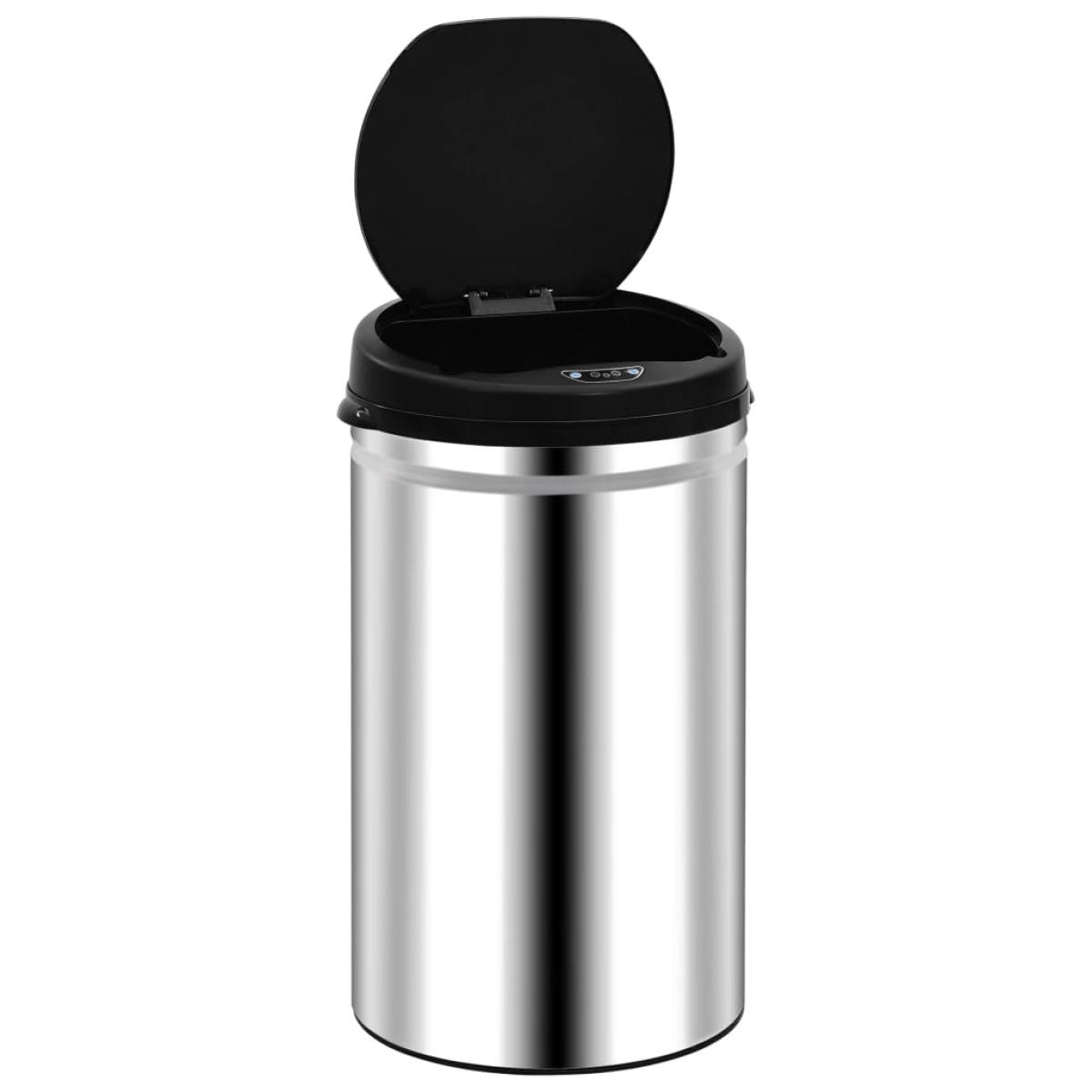 Cubo de basura con sensor automático 40 L acero inoxidable