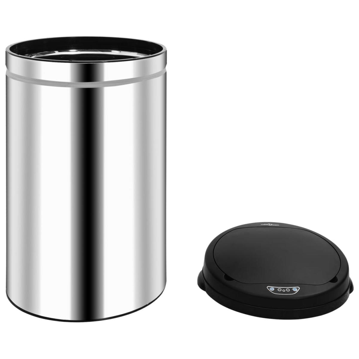 Cubo de basura con sensor automático 40 L acero inoxidable