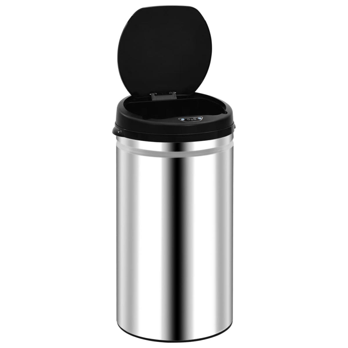Cubo de basura con sensor automático 50 L acero inoxidable