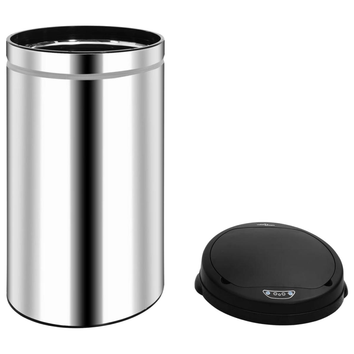 Cubo de basura con sensor automático 50 L acero inoxidable
