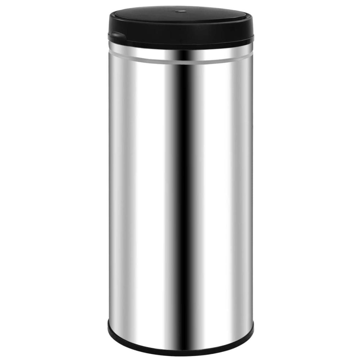 Cubo de basura con sensor automático 80 L acero inoxidable