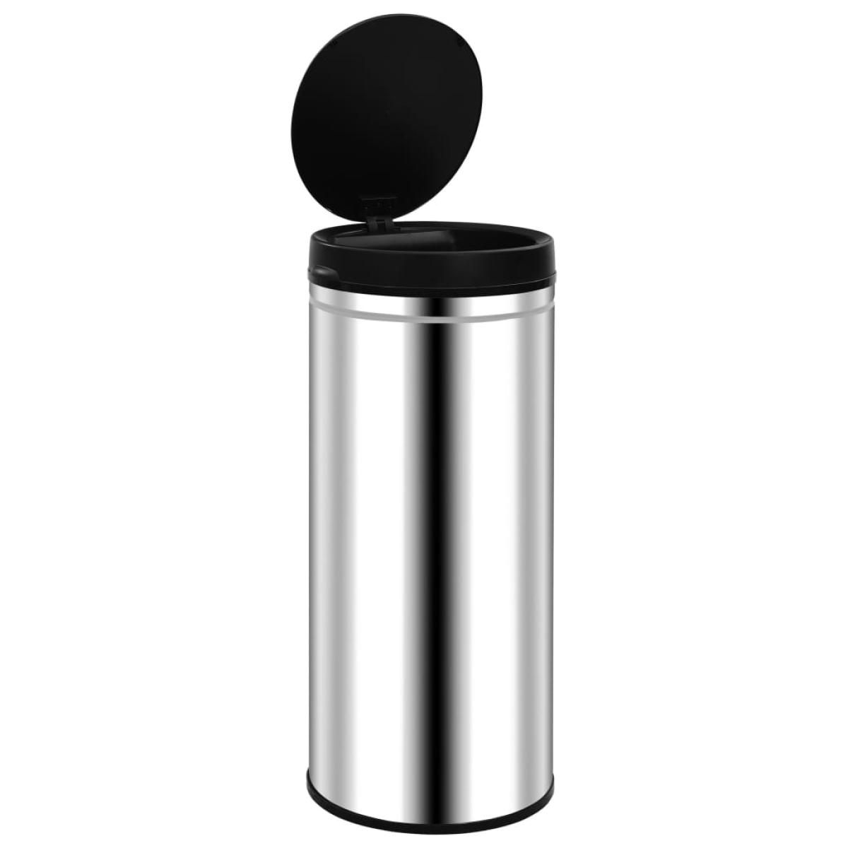 Cubo de basura con sensor automático 80 L acero inoxidable